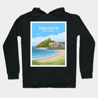 Criccieth Beach in Gwynedd - North Wales Hoodie